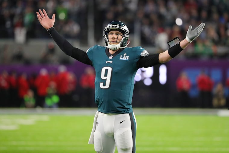 Nick Foles scored the most memorable touchdown in Eagles history when he caught the Philly Special in Super Bowl LII.