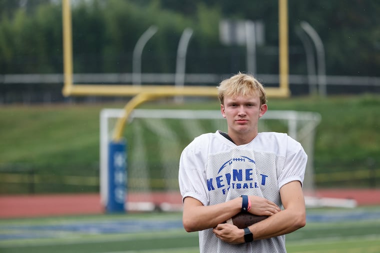 Kennett Square kicker Shay Barker, who's committed to Syracuse, will join his older brother Ryan Barker at the college level next fall.