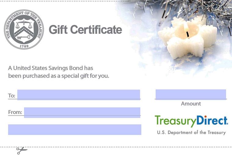 A certificate that can be printed and presented for a savings bond. There are more ways than that to give a gift of money.