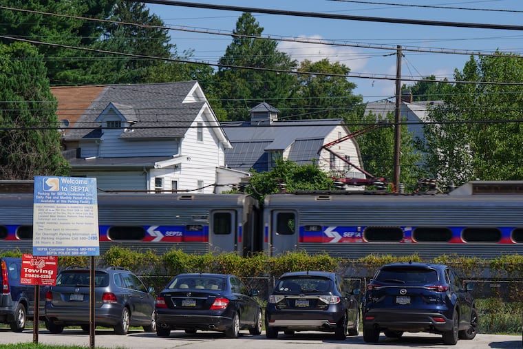 Parking signage at the Glenside Regional Rail Station on Aug. 13, 2024.