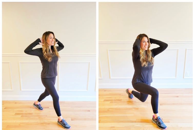Stationary lunge is among the exercises that can help maintain heart health.