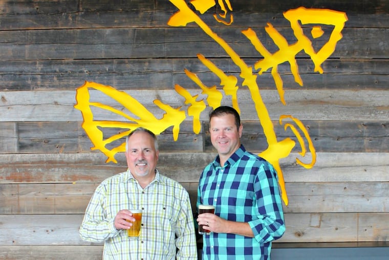 At Flying Fish Brewing Co., founder Gene Muller (left) and chief executive Lou Romano.