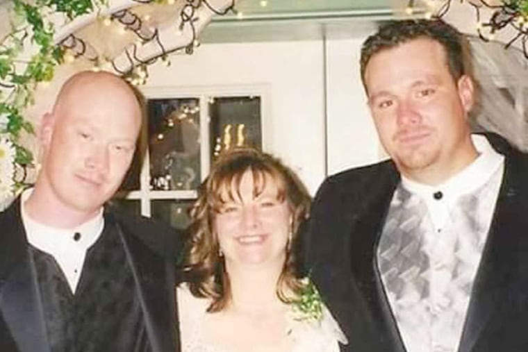 Karen Brady, seen with sons Jeremy (left) and Mike, will hold a vigil outside Curran-Fromhold Correctional Facility while Pope Francis visits there. Mike Brady died in 2011 as an inmate there.