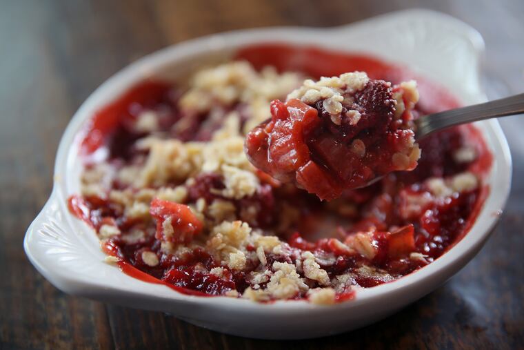 Rhubarb crisp, rhubarb pie. Make something with rhubarb!