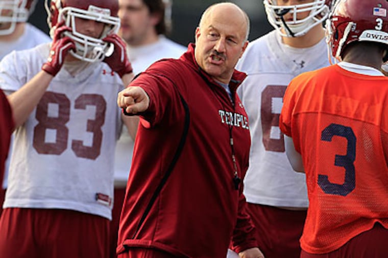 Temple football coach Steve Addazio says he has no problem with long flights to games. (Ron Cortes/Staff file photo)