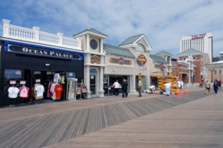 The Boardwalk facade face-lift between Texas and Bellevue avenues is scheduled to be finished by Memorial Day.
