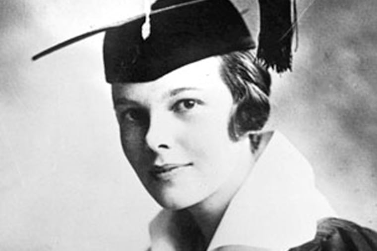 Legendary pilot Amelia Earhart when she graduated from Ogontz School in Philadelphia in 1918.