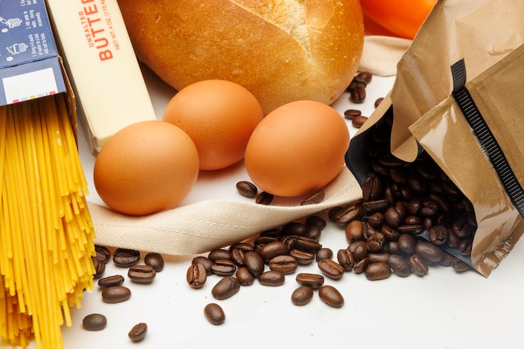 Groceries for price comparison for local Philadelphia shoppers. Picture made in studio on Thursday, October 19, 2023.