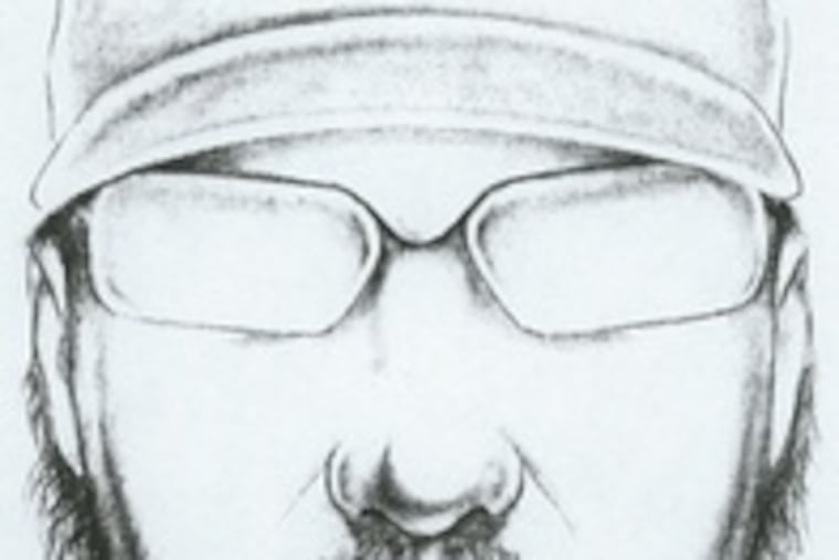 A composite police sketch depicts the man sought in connection with the stabbing death in Margate, N.J.