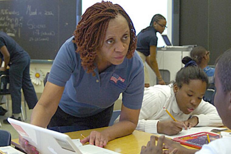 Joyce Abbot spent a decade in the Army before becoming a teacher through Troops to Teachers. (Alex Remnick / Staff Photographer)