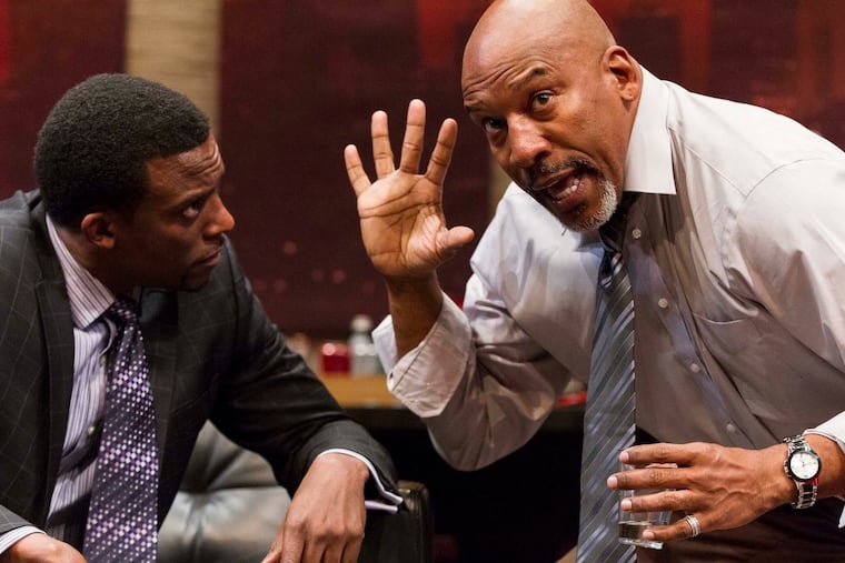 "Playing the Assassin" performed by the Delaware Theatre Company stars Ezra Knight (right) and Garrett Lee Hendricks. (Photo: Matt Urban / Mobius New Media)