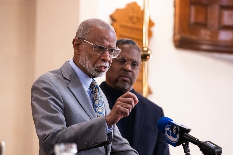 State Sen. Art Haywood at a news conference at Mother Bethel AME Church in 2025.