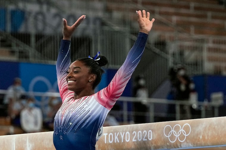 Gymnast Simone Biles took the bronze in the balance beam.