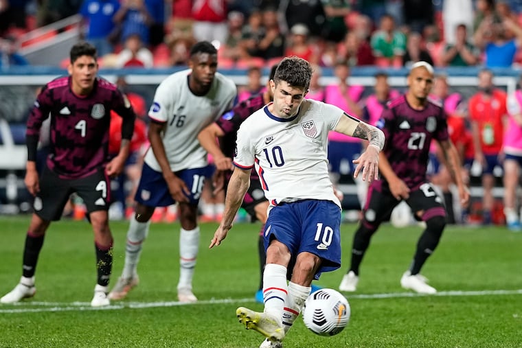Christian Pulisic scored the winning penalty kick for the United States against Mexico in the Concacaf Nations League title game.