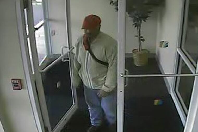Photo from surveillance camera at First Niagara Bank on Bustleton Avenue. (Provided by FBI)