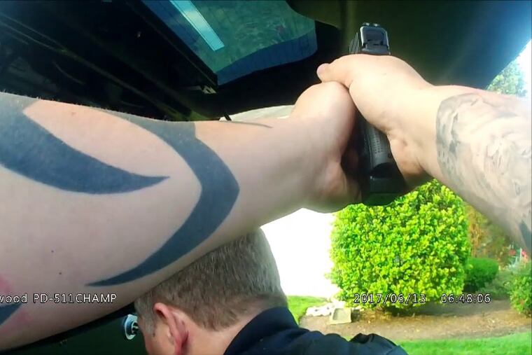 The Atlantic County Prosecutor's office released body camera footage taken by Linwood officer Charles Champion during the June 12 arrest of Dr. James Kauffman on weapons charges at his Egg Harbor Township office.