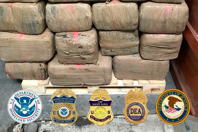 A large haul of drugs were seized in a cross-border tunnel running from warehouses in Tijuana, Mexico to San Diego are displayed in San Diego.
