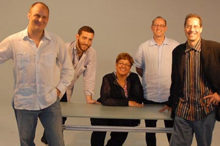 The Philadelphia Film Market team: (from left) Tom Ashley, Sam Huntington, Leilani Goode, Steve Greenbaum and Kevin Glickman. (Ron Tarver/Staff Photographer)