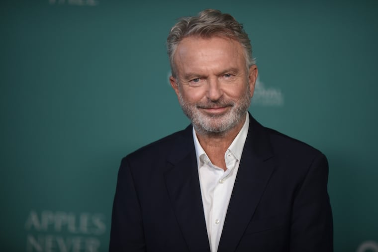 Sam Neill arrives at the premiere of "Apples Never Fall" on March 12, 2024, in Los Angeles.