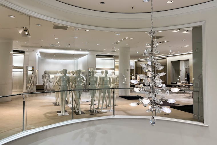 The interior of Saks Fifth Avenue on April 8, days before the Bala Cynwyd store was set to close for good as part of the company's Chapter 11 bankruptcy.