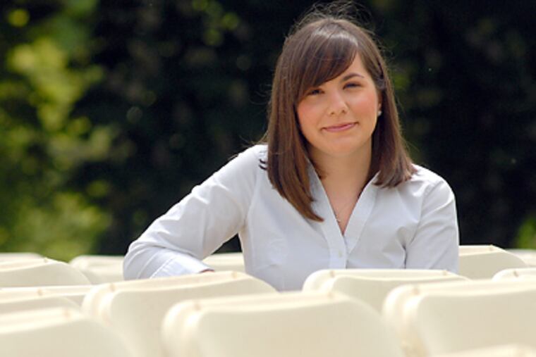 "Being in a single-sex environment opened up a lot of doors to me," says Monica Mocarski, a senior who led the Student Government Association and was coeditor of the campus paper. (Peter Tobia/Inquirer)