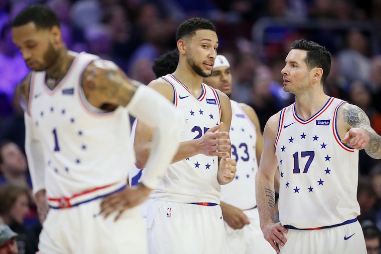 Ben Simmons (25), JJ Redick (17) and their Sixers teammates face a tough stretch of games.