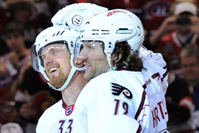 Scott Hartnell tallied two assists for Team Alfredsson in the NHL All-Star Game. (Sean Kilpatrick/The Canadian Press/AP)