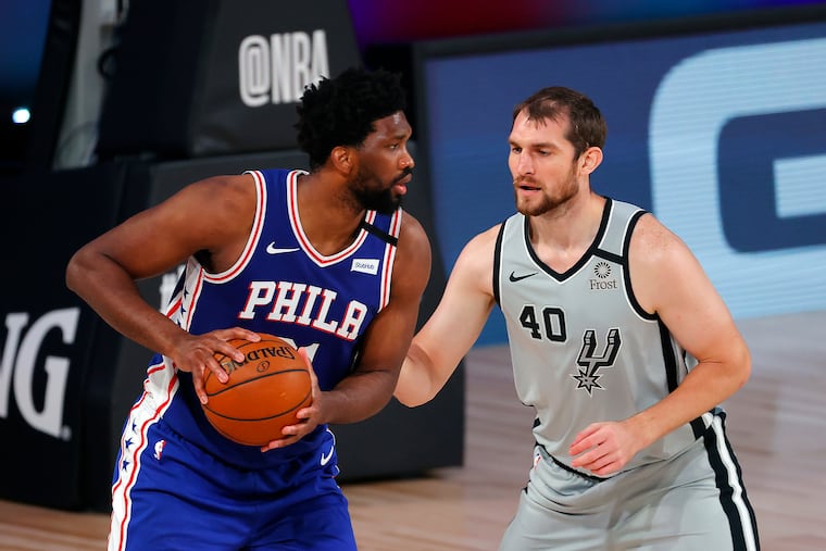Joel Embiid finished with 27 points, 9 rebounds, 5 assists and 4 turnovers in the Sixers' win against the Spurs.