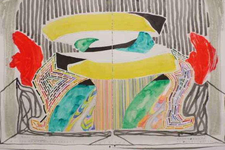 Steve Roden's "my doubt, a mass of ancient night, concludes in many a subtle branch" (2009), in Vox Populi's "Bivouac" show.