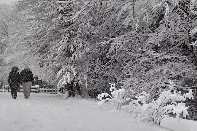 On Dec. 14, 4.2 inches of snow fell in Philadelphia. Friday's storm is not expected to do that.