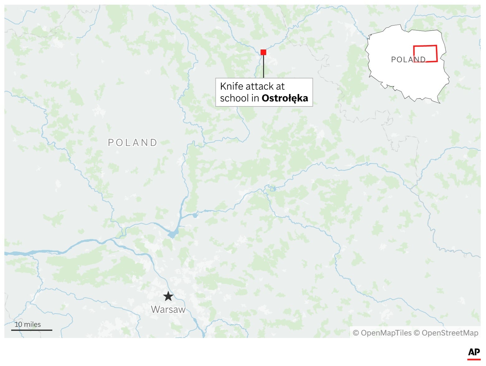 Polish police arrest a man after attack at a school left 7 people injured