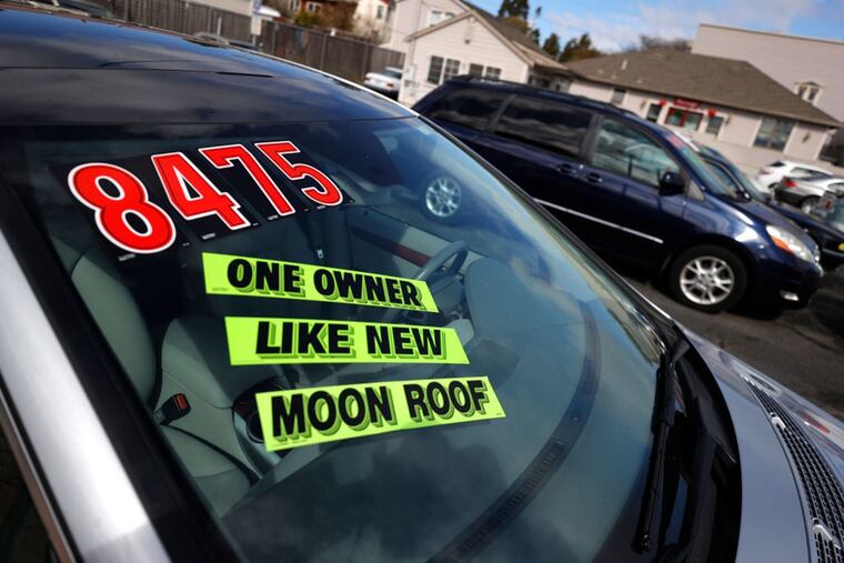 Used cars sit on the sales lot at Frank Bent's Wholesale Motors on March 15, 2021 in El Cerrito, California. Used car prices have surged 17 percent during the pandemic and economists are monitoring the market as a possible indicator of future increased inflation in the economy overall. (Justin Sullivan/Getty Images/TNS)