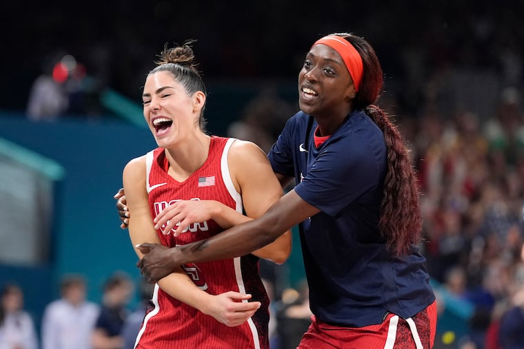 North Philly's Kahleah Copper (right), Kelsey Plum (left), and the U.S. women's basketball team head into the Olympics quarterfinals on Wednesday.