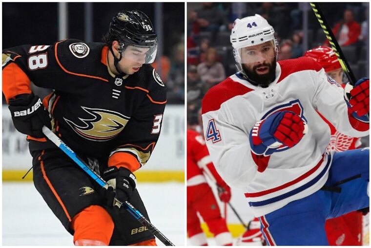 Derek Grant, left, and Nate Thompson should bring the Flyers plenty of needed grit.