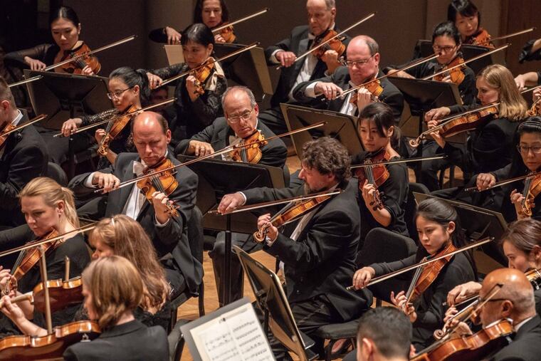 Philadelphia Orchestra musicians performing in Brussels Thursday.