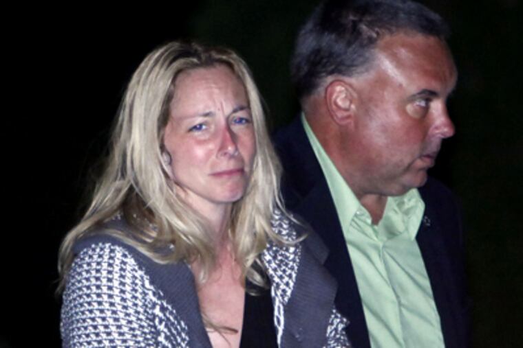 Bonnie Sweeten is escorted into the courthouse in Richboro on May 29, after being returned from Orlando. (Associated Press)