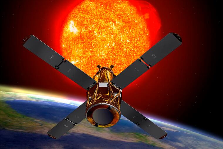 This illustration provided by NASA depicts the RHESSI (Reuven Ramaty High Energy Solar Spectroscopic Imager) solar observation satellite.
