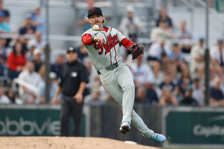 Bryson Stott moved over to third base when the Phillies traded for Luis Arraez at the trade deadline.