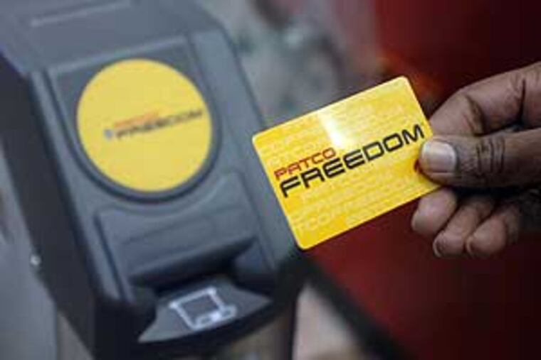 The new PATCO Feedom card is read by a sensor at the turnstyle. The High-Speed Line stations will be converted to the new system over the next few months. Paper tickets, for the occasional train riders, also will be available.