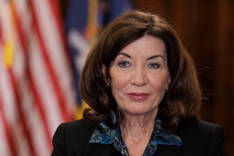 File photo of New York Gov. Kathy Hochul in Albany, New York.