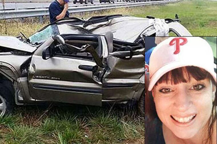 Lisa Taylor DiMaio, a beloved mother of three, was killed when her Jeep flipped on I-95 Monday.