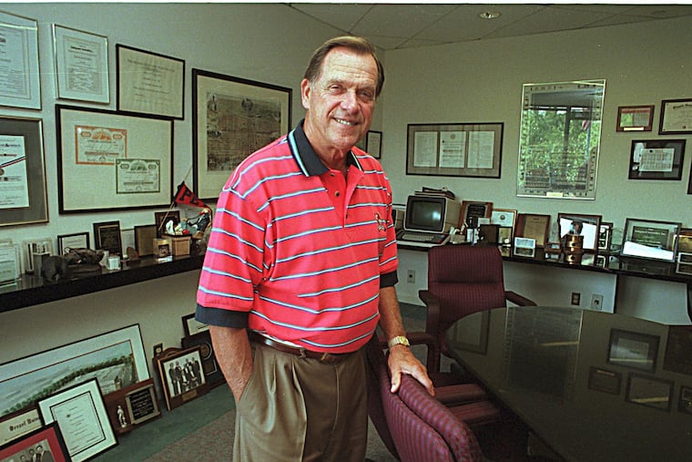 Warren "Pete" Musser, former head of Safeguard Scientifics, in 2001. A new lawsuit filed by his ex-wife alleges that her late ex-husband conspired with officials of Safeguard to pay his multimillion-dollar stock market debts using properties he had promised to her.