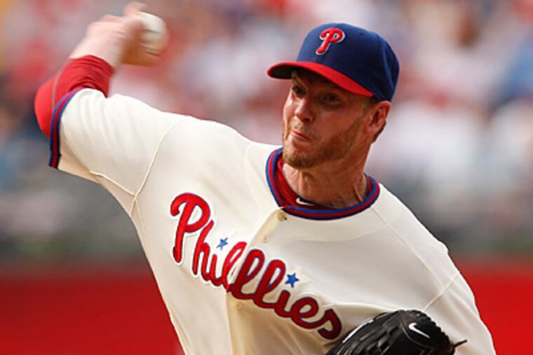 Roy Halladay will pitch Tuesday against C.C. Sabathia in New York. (Ron Cortes / Staff file photo)
