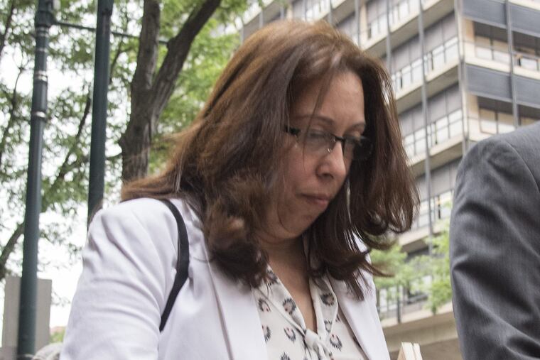Former Pennsylvania State Rep. Leslie Acosta (D., Phila.) leaves the federal courthouse in in Philadelphia after testifying on June 5, 2017 in the federal fraud trial of Renee Tartaglione.