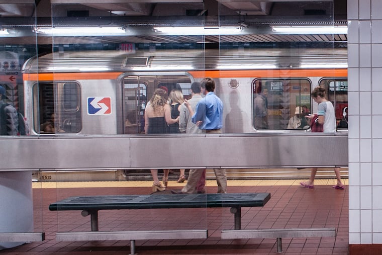 Two benches in the Cecil B. Moore SEPTA station are suspected of causing rashes on about 120 students since the spring. SEPTA says the benches have been painted and sealed to prevent further problems. September 12, 2014, Philadelphia, Pennsylvania. ( MATTHEW HALL / Staff Photographer )
