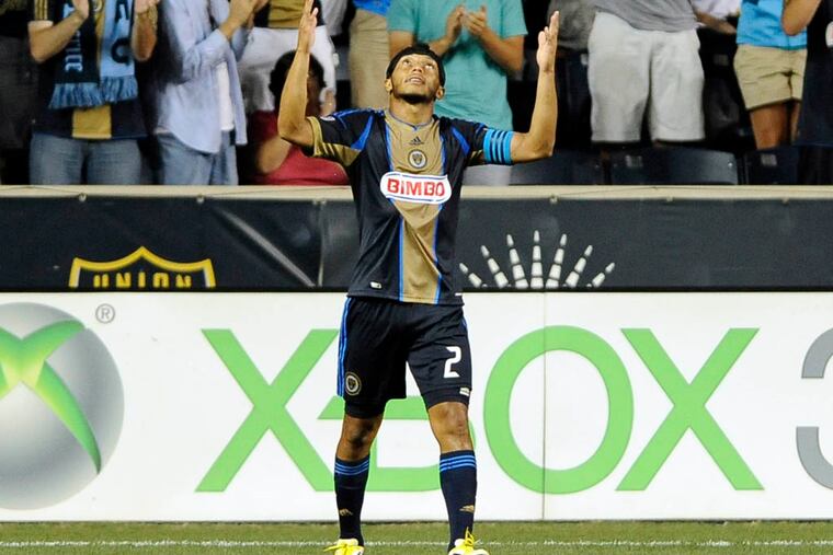 Philadelphia Union's Carlos Valdes. (AP Photo/Michael Perez)