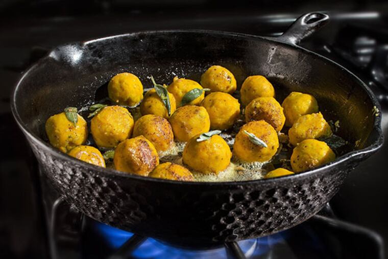 Gnudi, an Italian dumpling, has been showing up everywhere lately. One variety is squash ricotta gnudi. (Bill Hogan/Chicago Tribune/MCT)