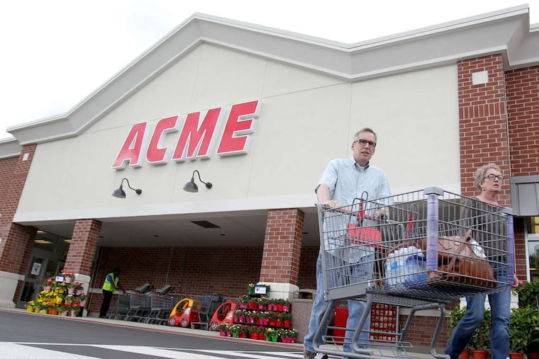Outside the Acme in Bryn Mawr.