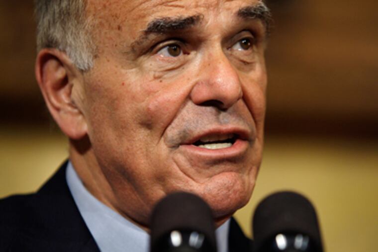 Pennsylvania Gov. Ed Rendell speaks during a news conference at the Capitol in Harrisburg, Pa., in November. (AP Photo/Carolyn Kaster)