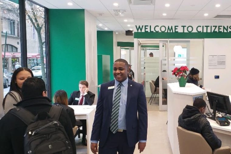 Citizens Bank's Rittenhouse Square branch. CEO Bruce Van Saun says higher interest rates benefit banks because they have been able to boost loan rates while raising customer deposit yields more slowly.
